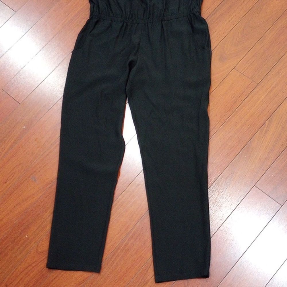 Ramy Brook Lulu  Black Silk One Shoulder Jumpsuit, Size XS - Picture 7 of 12